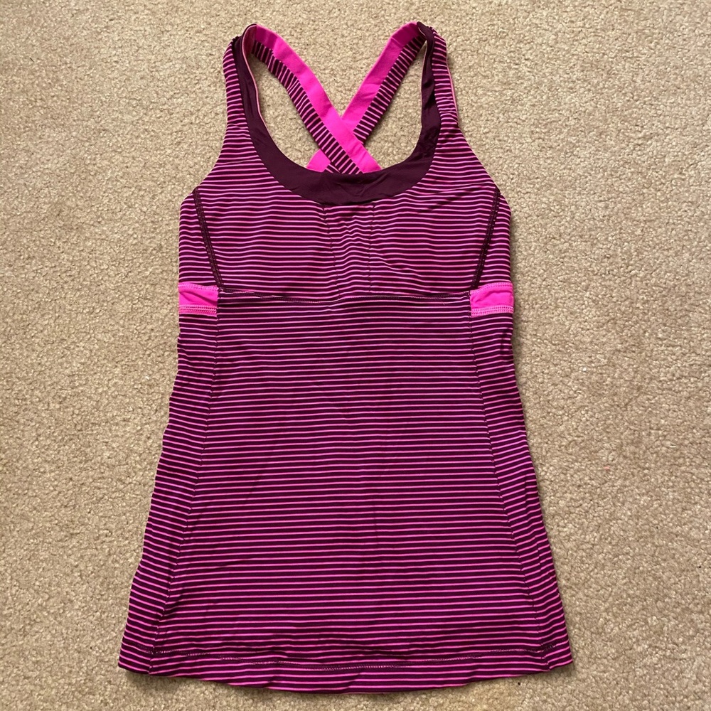 Lululemon pink tank top size 2